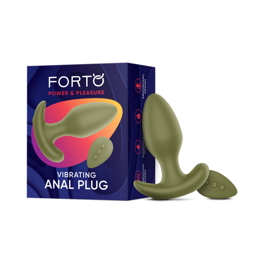 Forto Vibrating Anal Plug Green
