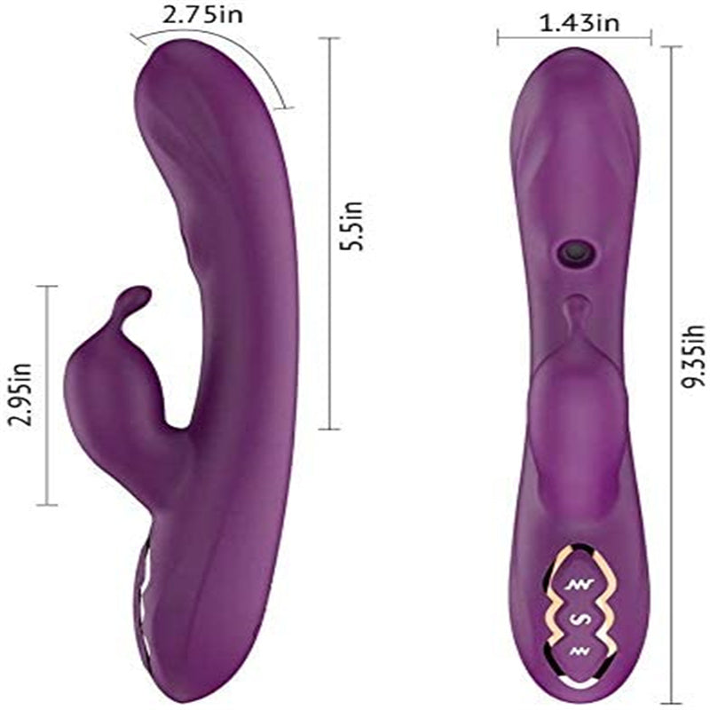 Rabbit vibrator with suction