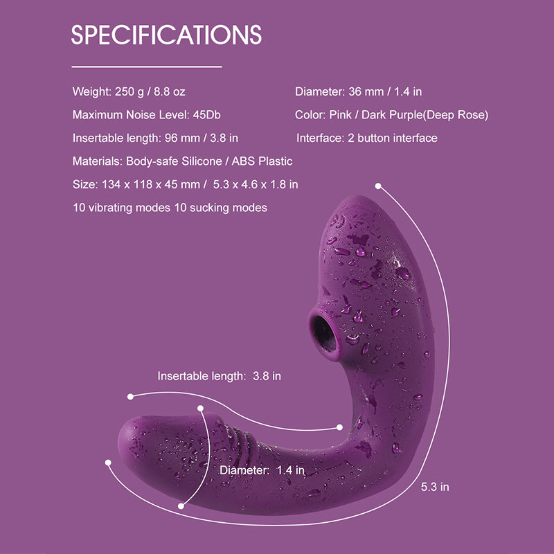 Wearable suction and G-spot vibrator