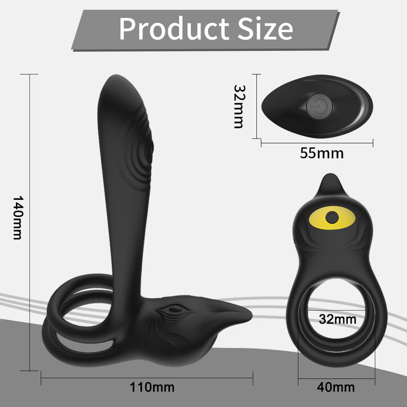 Couples vibrating ring with clitoral stimulator