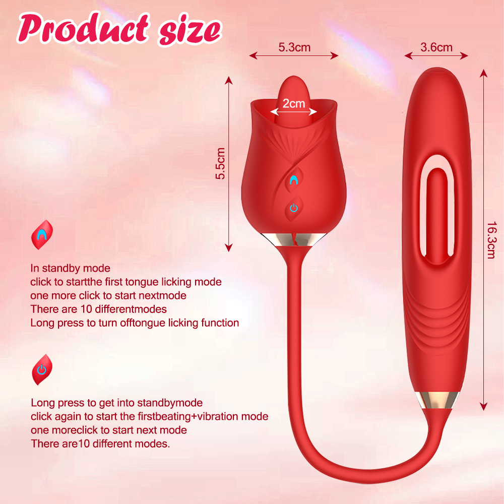 Rose clitoral stimulator and G-spot vibrator