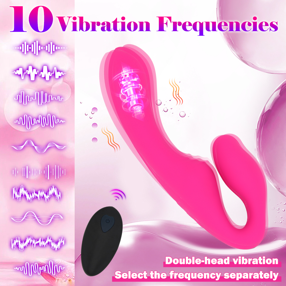 Wearable dual-ended vibrator with remote