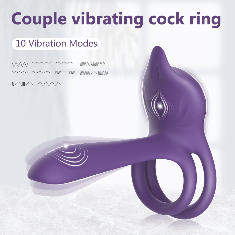 Couples vibrating ring with clitoral stimulator