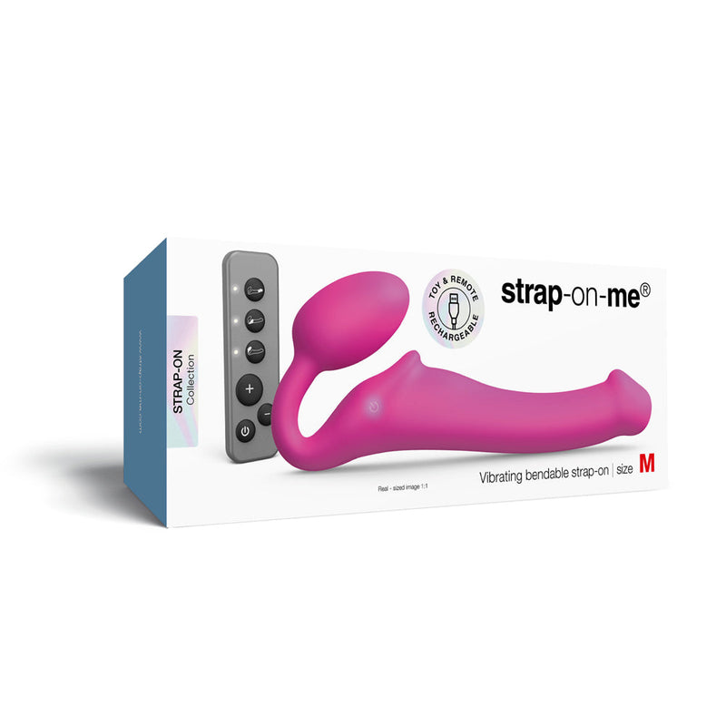 Strap-On-Me Vibrating Bendable Strap-On M Fuchsia