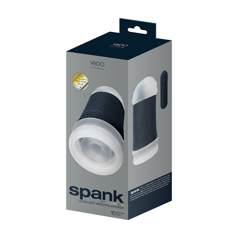 VeDO Spank Rechargeable Vibrating Stroker Clear