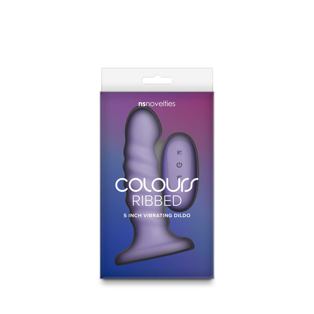 Colours Ribbed Vibrating 5in Purple