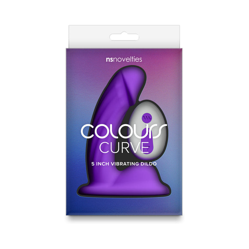 Colours Curve Vibrating 5 in. Dildo Purple