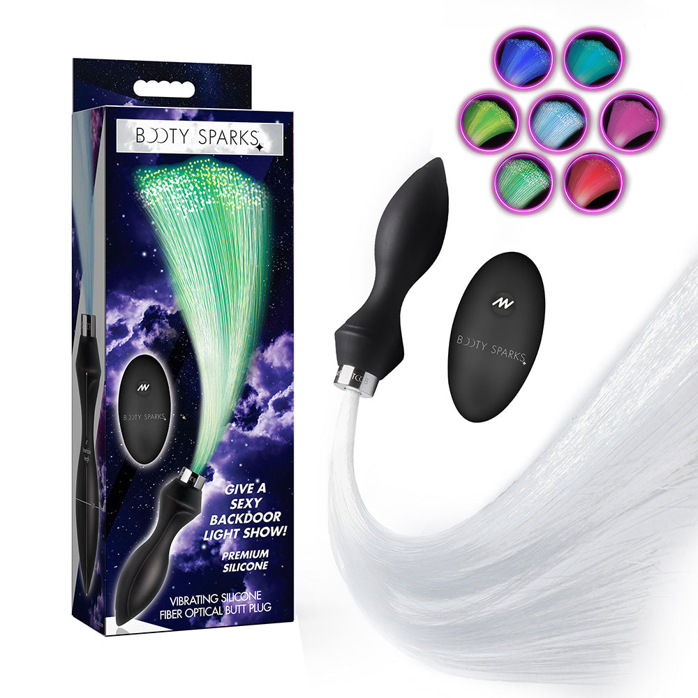 Booty Sparks Vibrating Silicone Optical Fiber Butt Plug