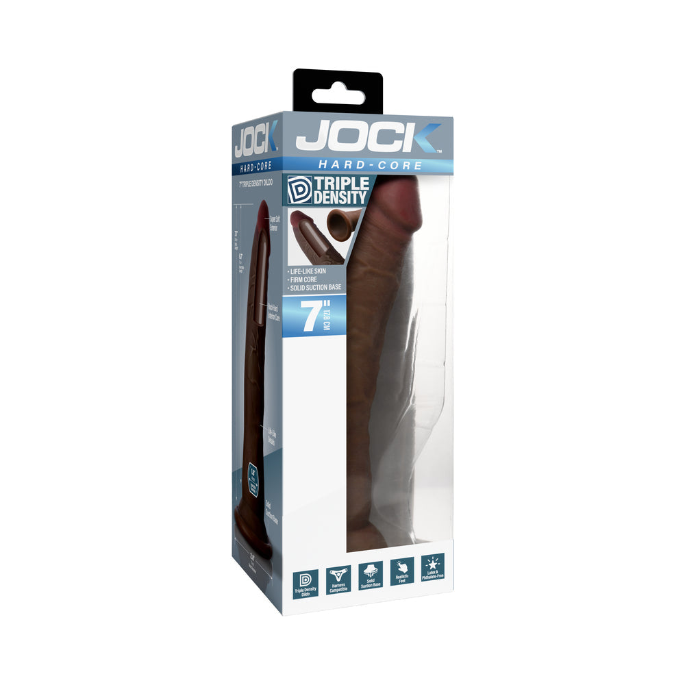 JOCK Hard-Core Triple Density Dildo 7 in. Dark