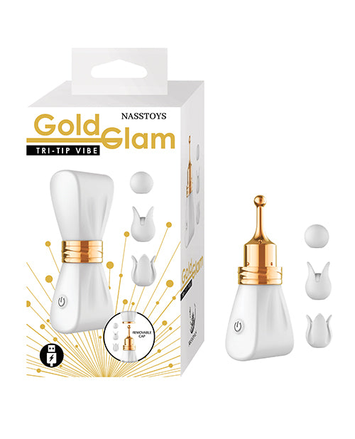 Gold Glam Tri-Tip Vibe - White
