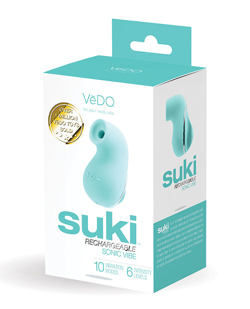 VeDO Suki Rechargeable Vibrating Sucker - Tease Me Turquoise