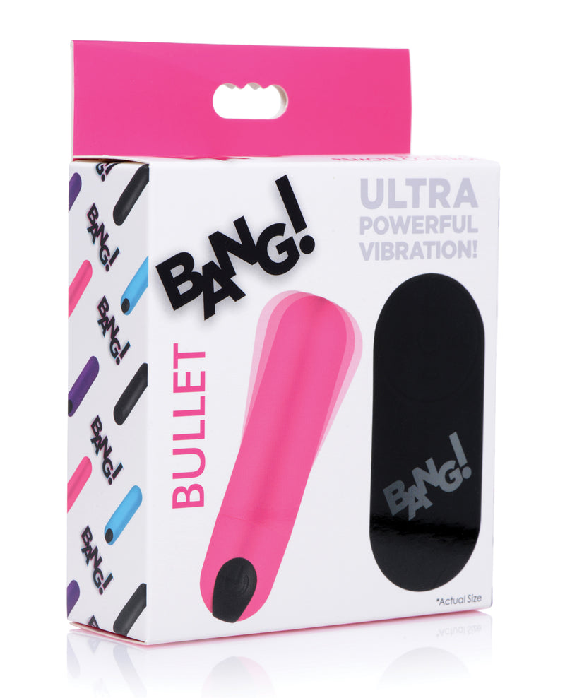 Bang! Vibrating Bullet w/Remote Control - Pink