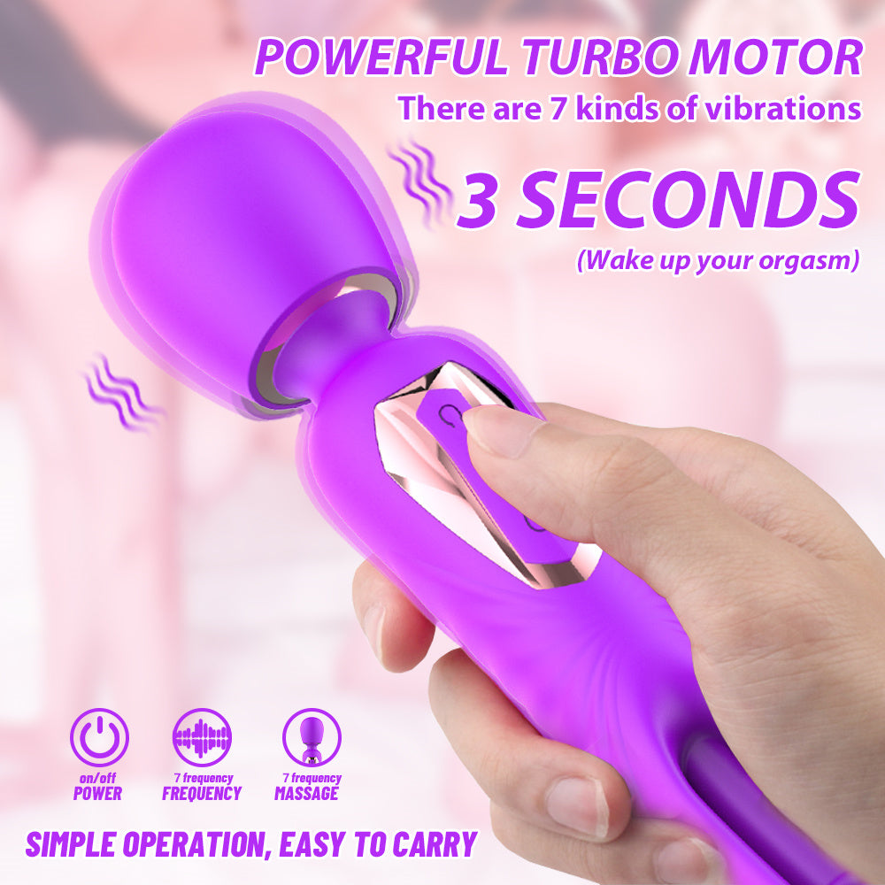 Dual wand vibrator with flapping tip