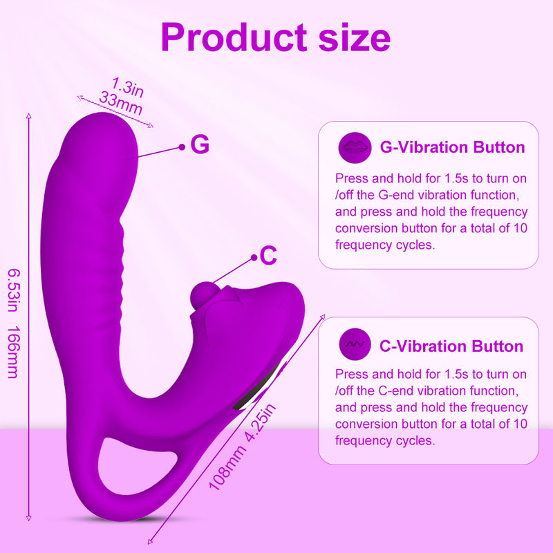 Dual-motor G-spot and clitoral vibrator