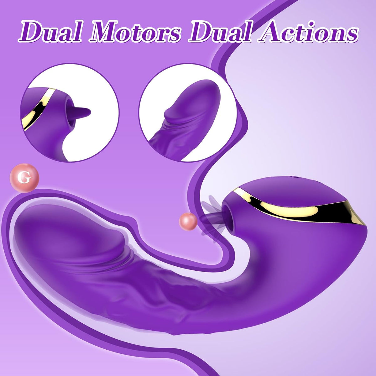 G-spot vibrator with licking tip